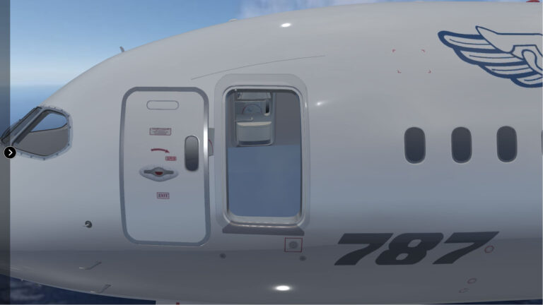 パッセンジャー・ドア（B787-9 3Dオブジェクト）