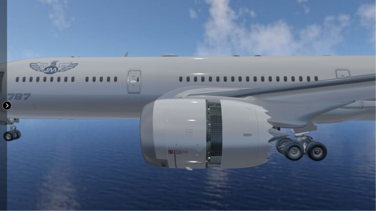 スラストリバーサー（B787-9 3Dオブジェクト）