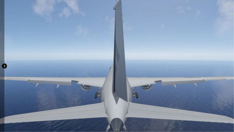 垂直尾翼ラダー（B787-9 3Dオブジェクト）