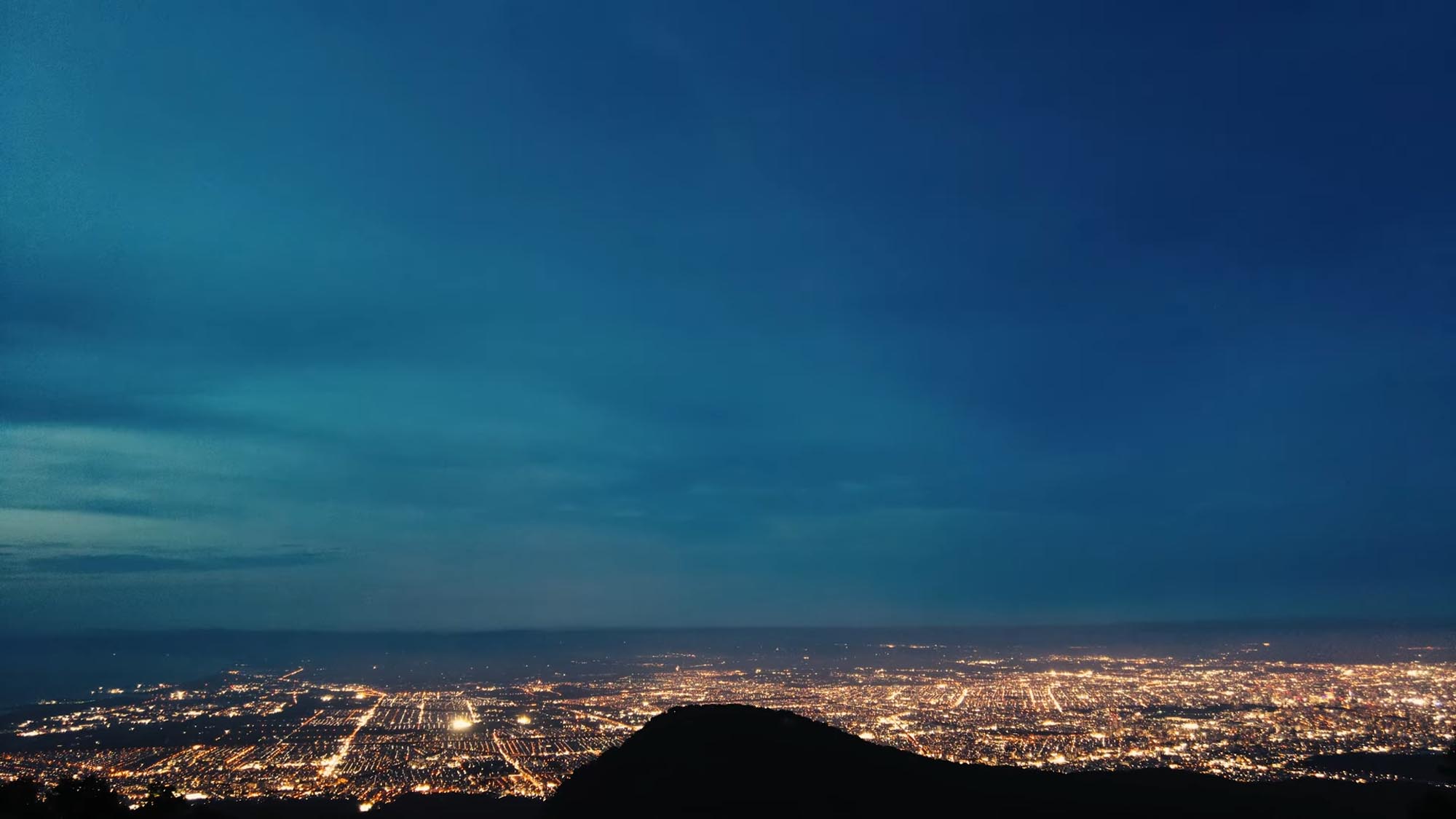 手稲山から望む札幌の夜景